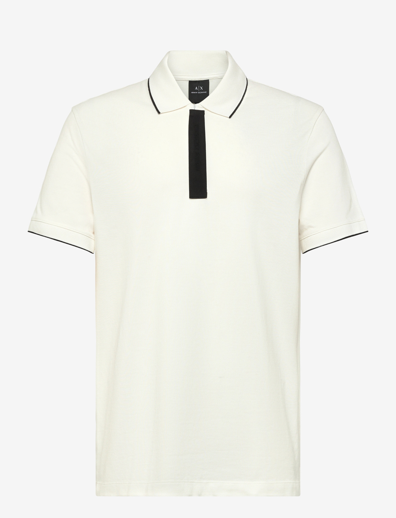 Armani Exchange POLO SHIRT - Apģērbi - OFF WHITE / black