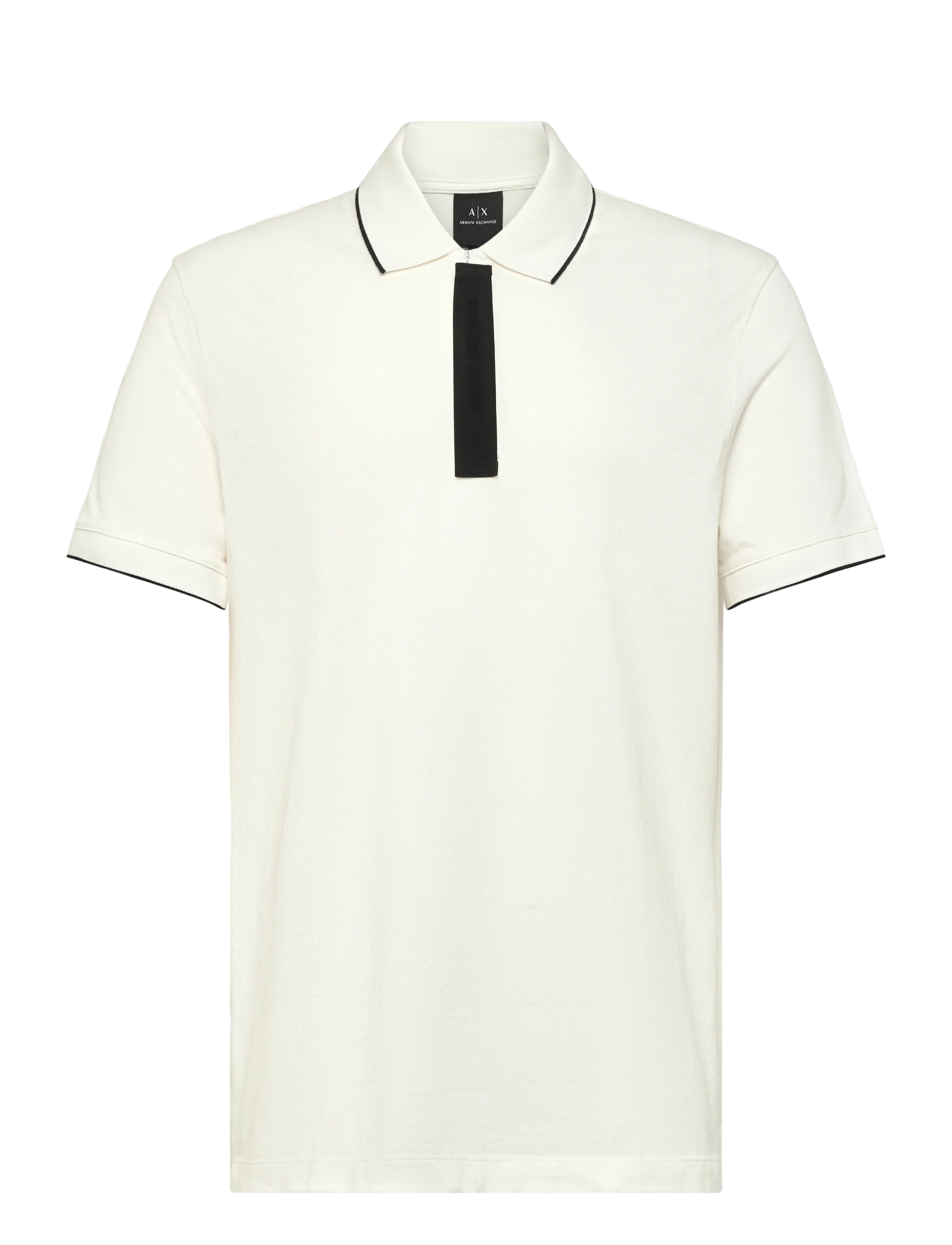 Armani Exchange POLO SHIRT - Kleding - OFF WHITE / black