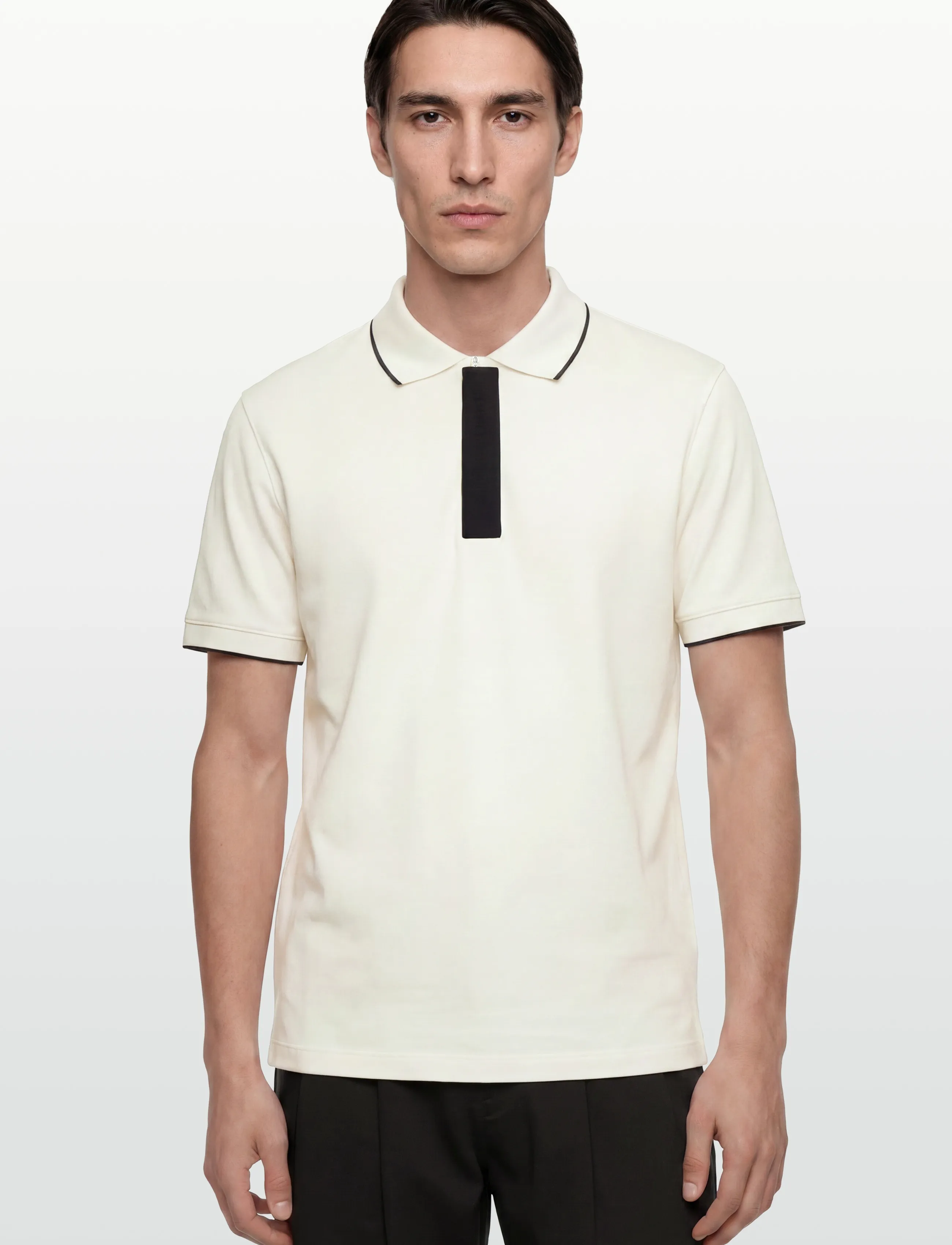 Armani Exchange - POLO SHIRT - lyhythihaiset - off white - 3