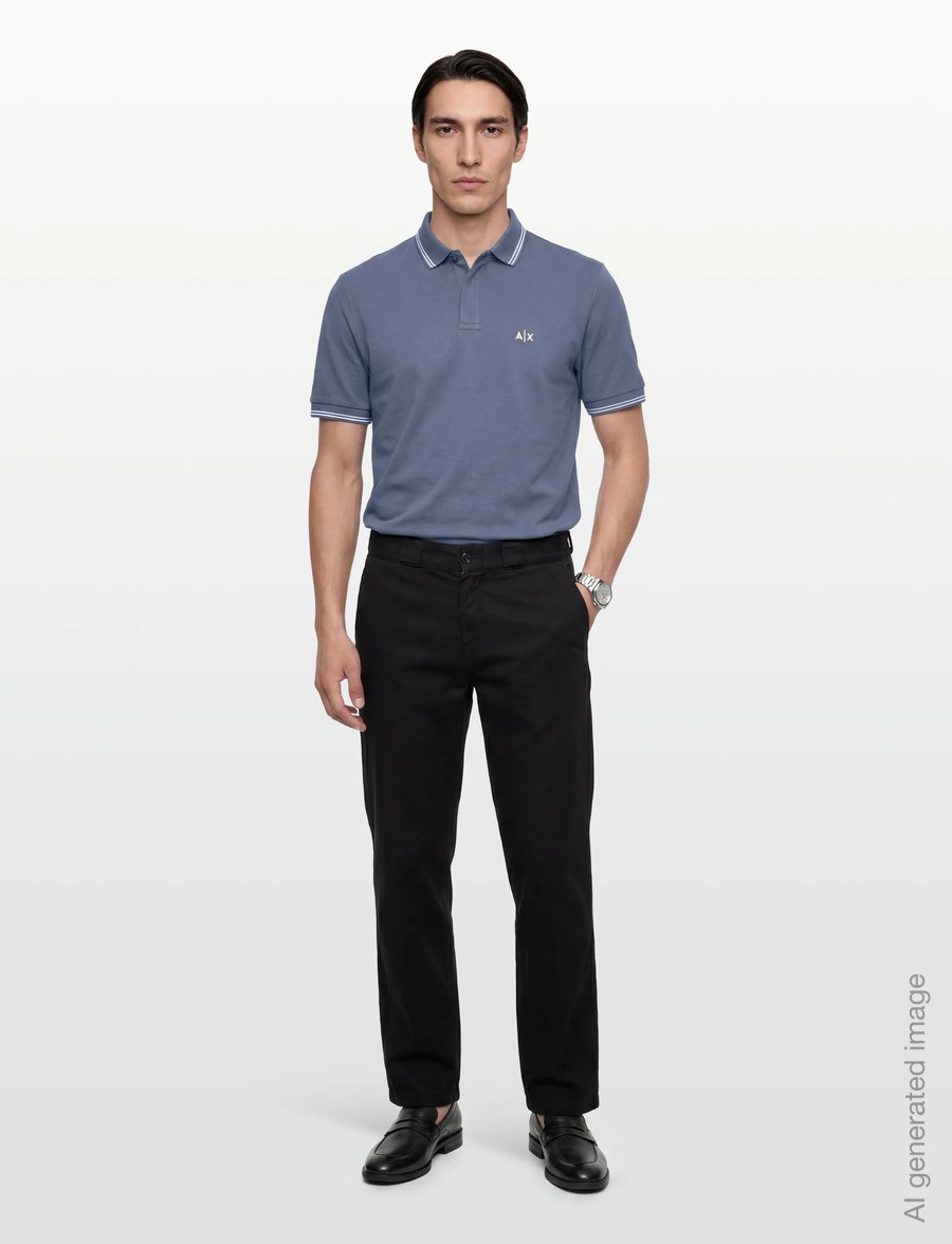 Armani Exchange - POLO SHIRT - lühikeste varrukatega polod - china blue - 0