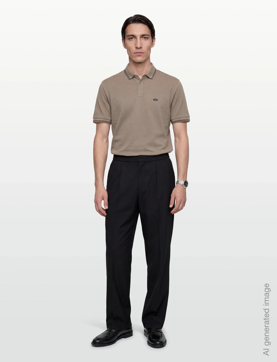 Armani Exchange - POLO SHIRT - kurzärmelig - driftwood - 0