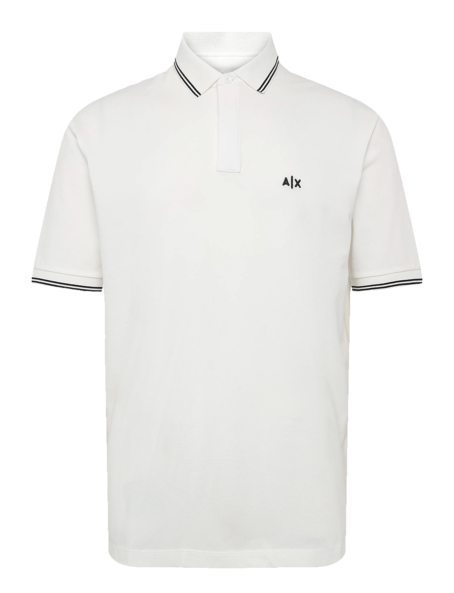 Armani Exchange - POLO SHIRT - kortærmede poloer - off white - 1
