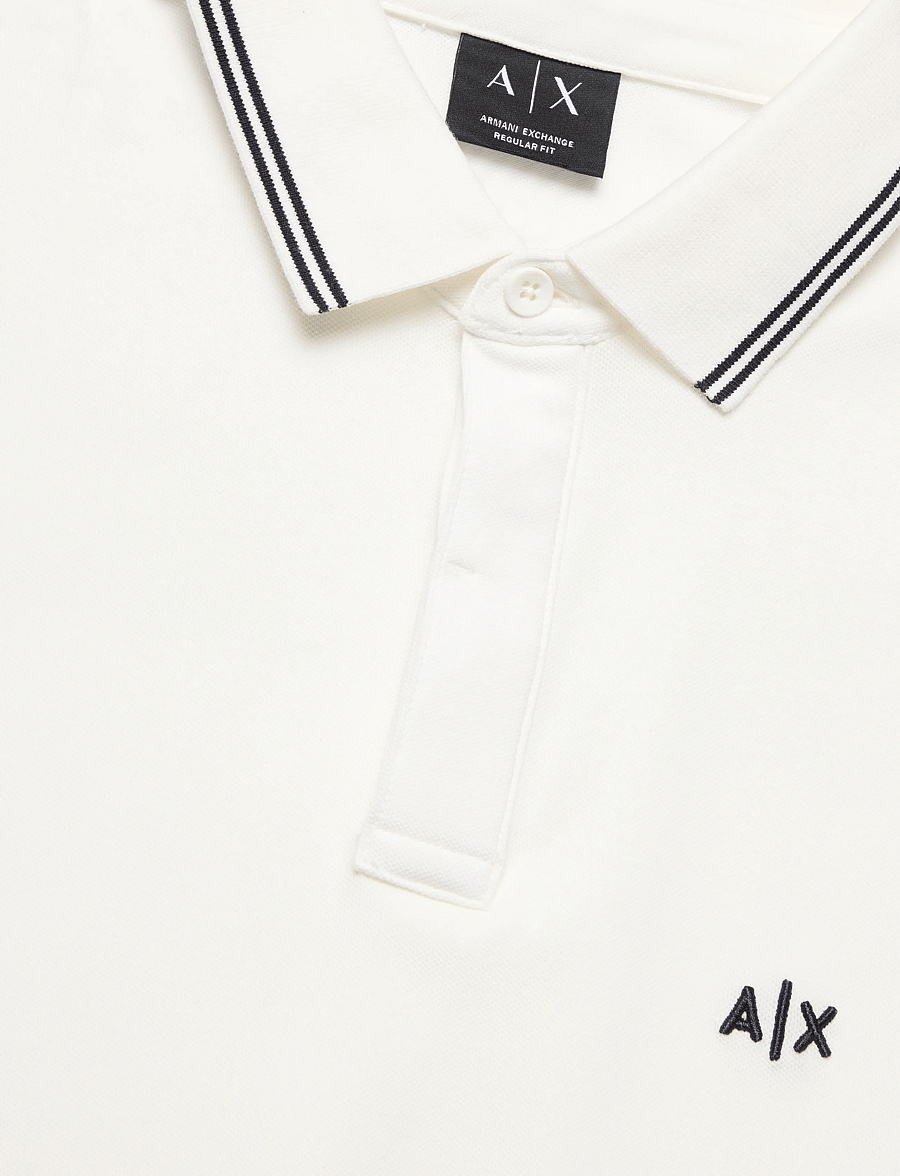 Armani Exchange - POLO SHIRT - kortærmede poloer - off white - 5