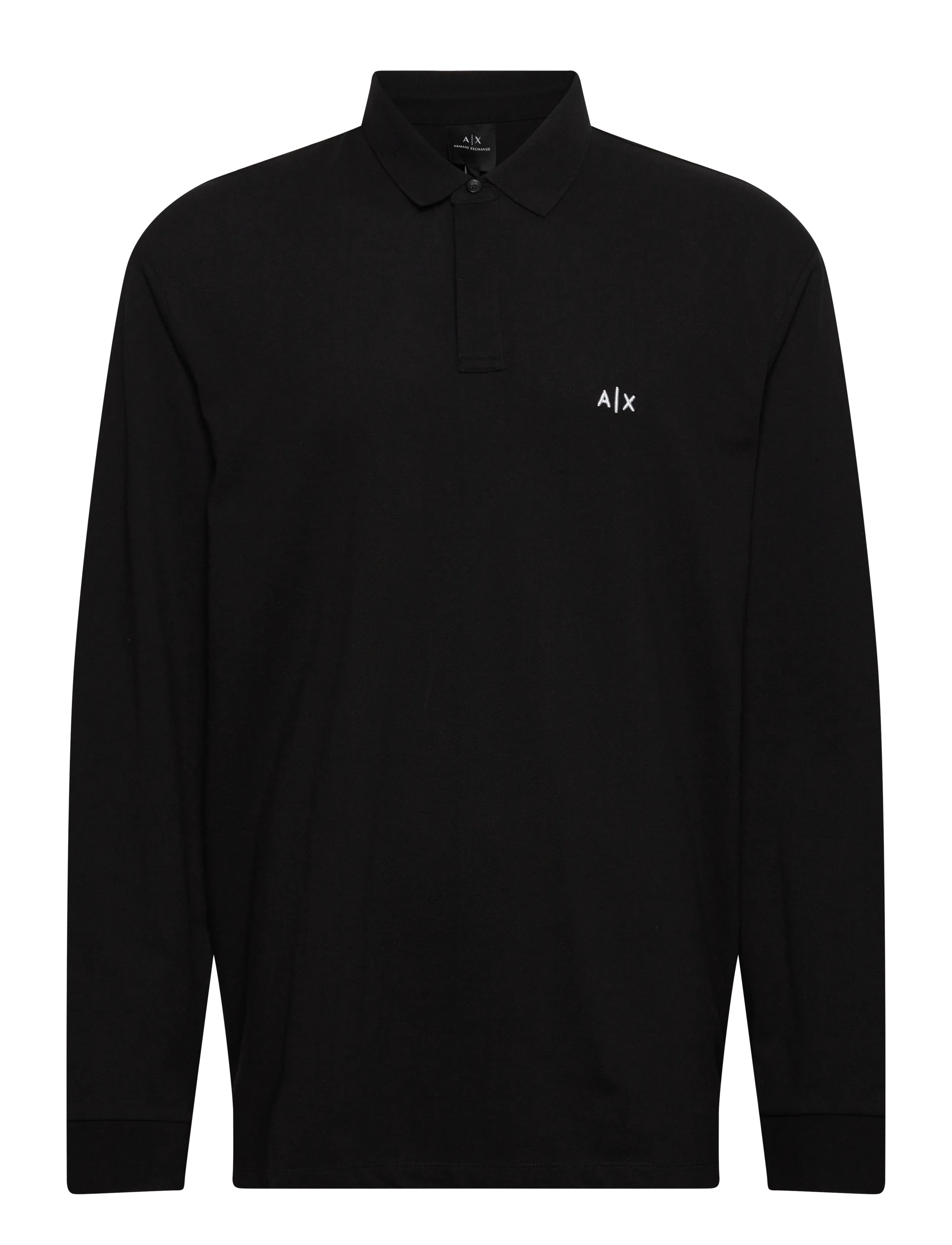 Armani Exchange Polo Shirt, M, Polos, Schwarz - Long-sleeved, Männerswear