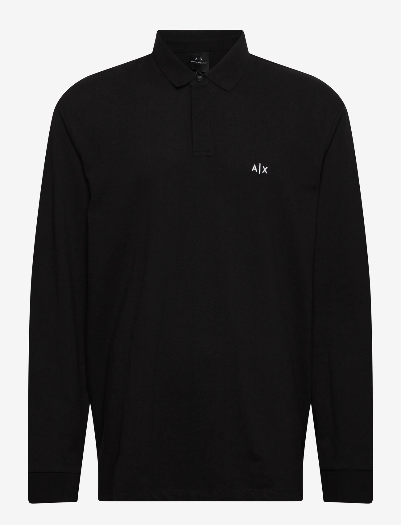 Armani Exchange - POLO SHIRT - långärmade t-shirts - black - 0