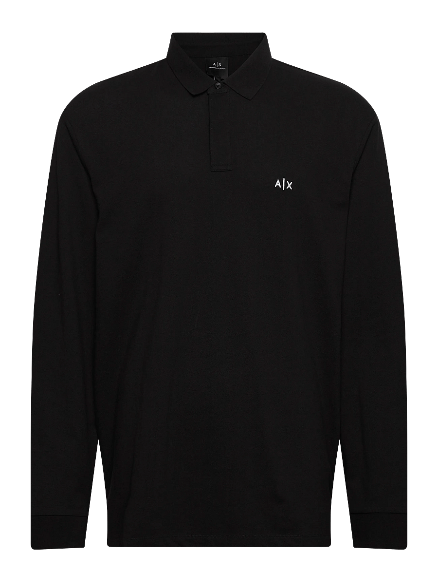 Armani Exchange - POLO SHIRT - langärmelige t-shirts - black - 0