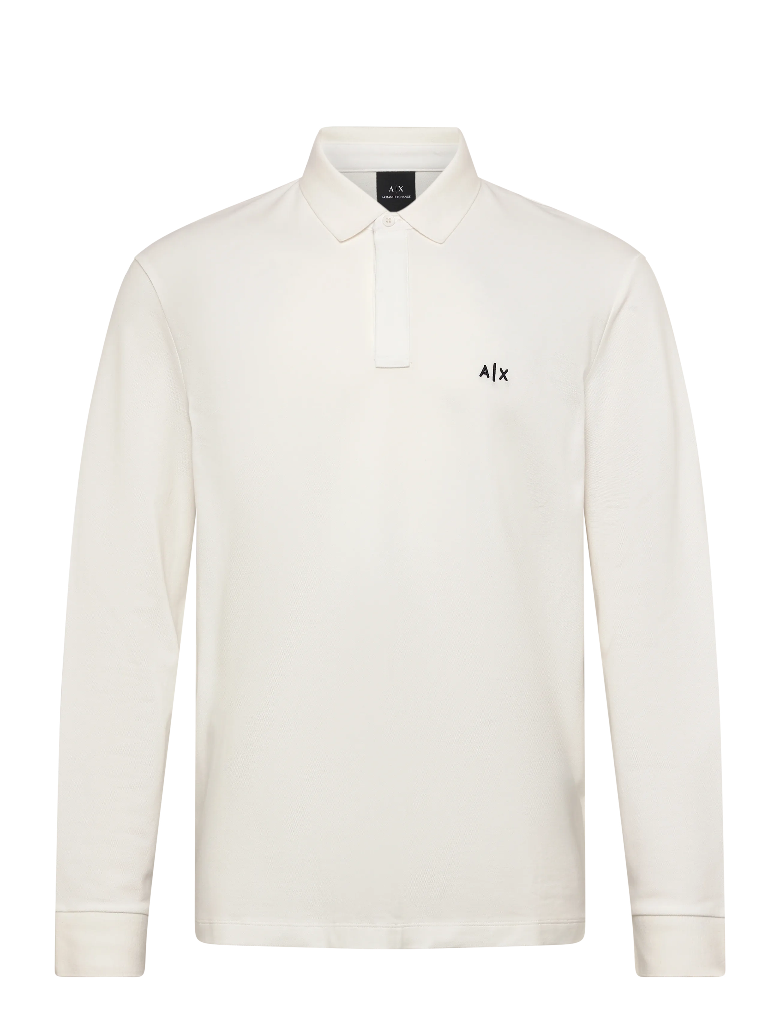 Armani Exchange Polo Shirt, L, Polos, Creme - Long-sleeved, Männerswear