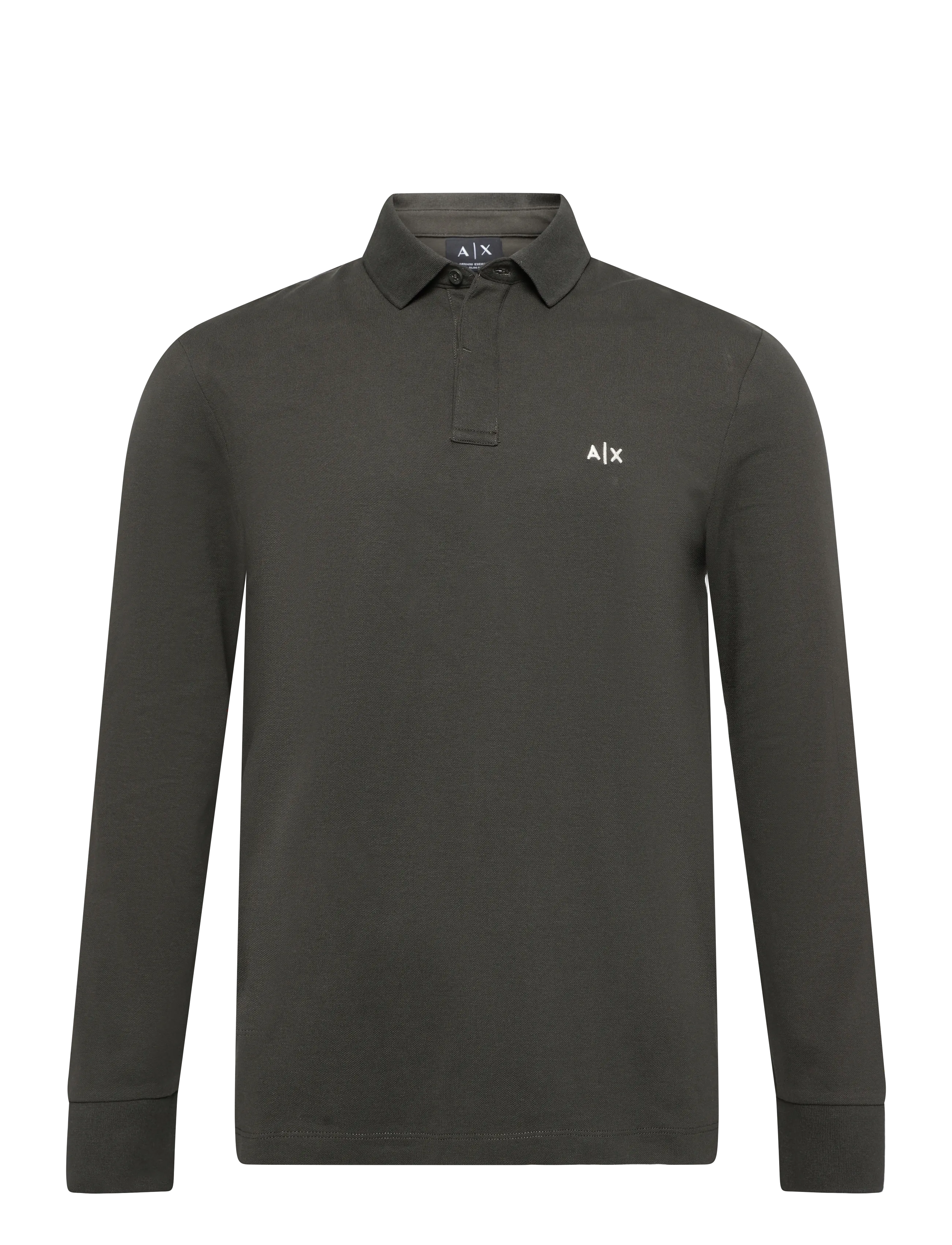 Armani Exchange - POLO SHIRT - långärmade t-shirts - peat - 1