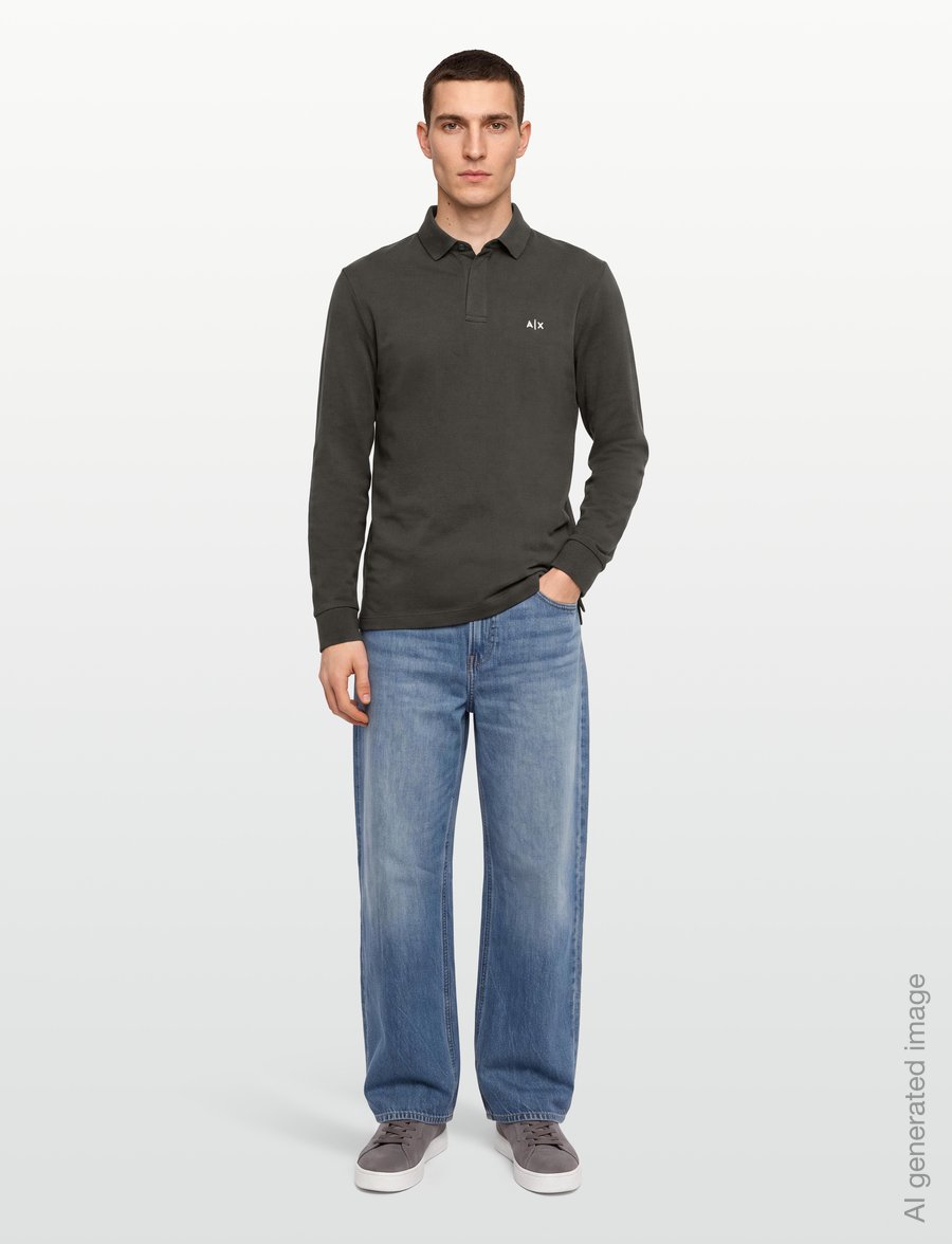 Armani Exchange - POLO SHIRT - pikkade varrukatega t-särgid - peat - 0