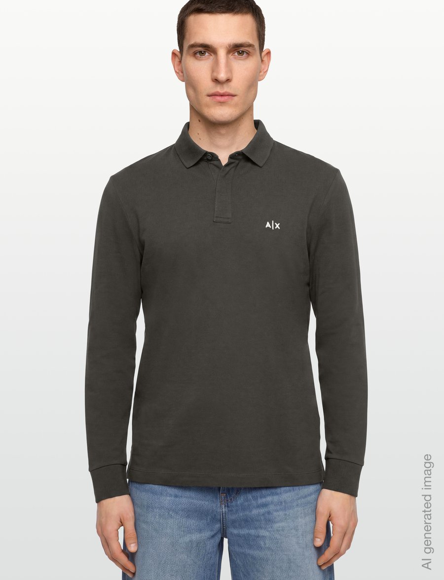 Armani Exchange - POLO SHIRT - pikkade varrukatega t-särgid - peat - 3