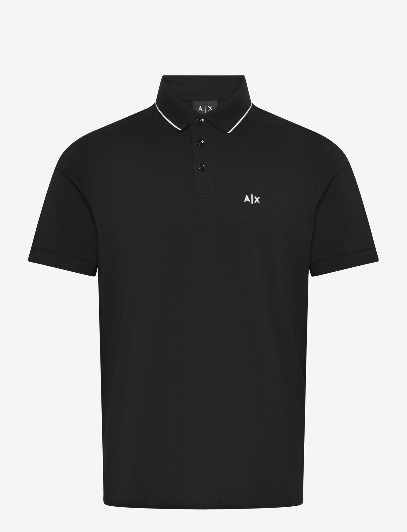 Armani Exchange - POLO SHIRT - kortærmede poloer - black - 1
