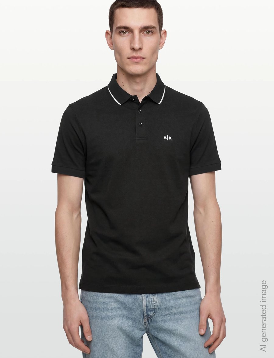 Armani Exchange - POLO SHIRT - kurzärmelig - black - 3