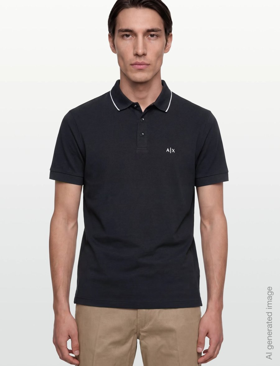 Armani Exchange - POLO SHIRT - short-sleeved polos - deep navy - 3