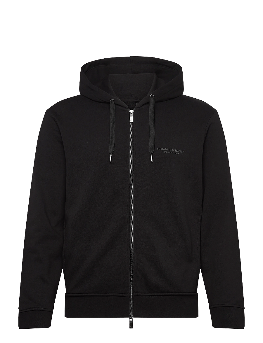 Armani Exchange - SWEATSHIRT - kapuutsiga dressipluusid - black - 1
