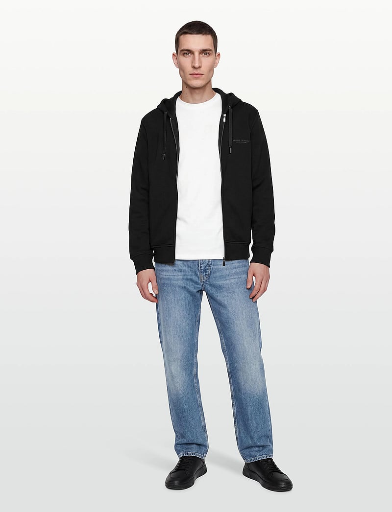 Armani Exchange - SWEATSHIRT - hettupeysur - black - 0