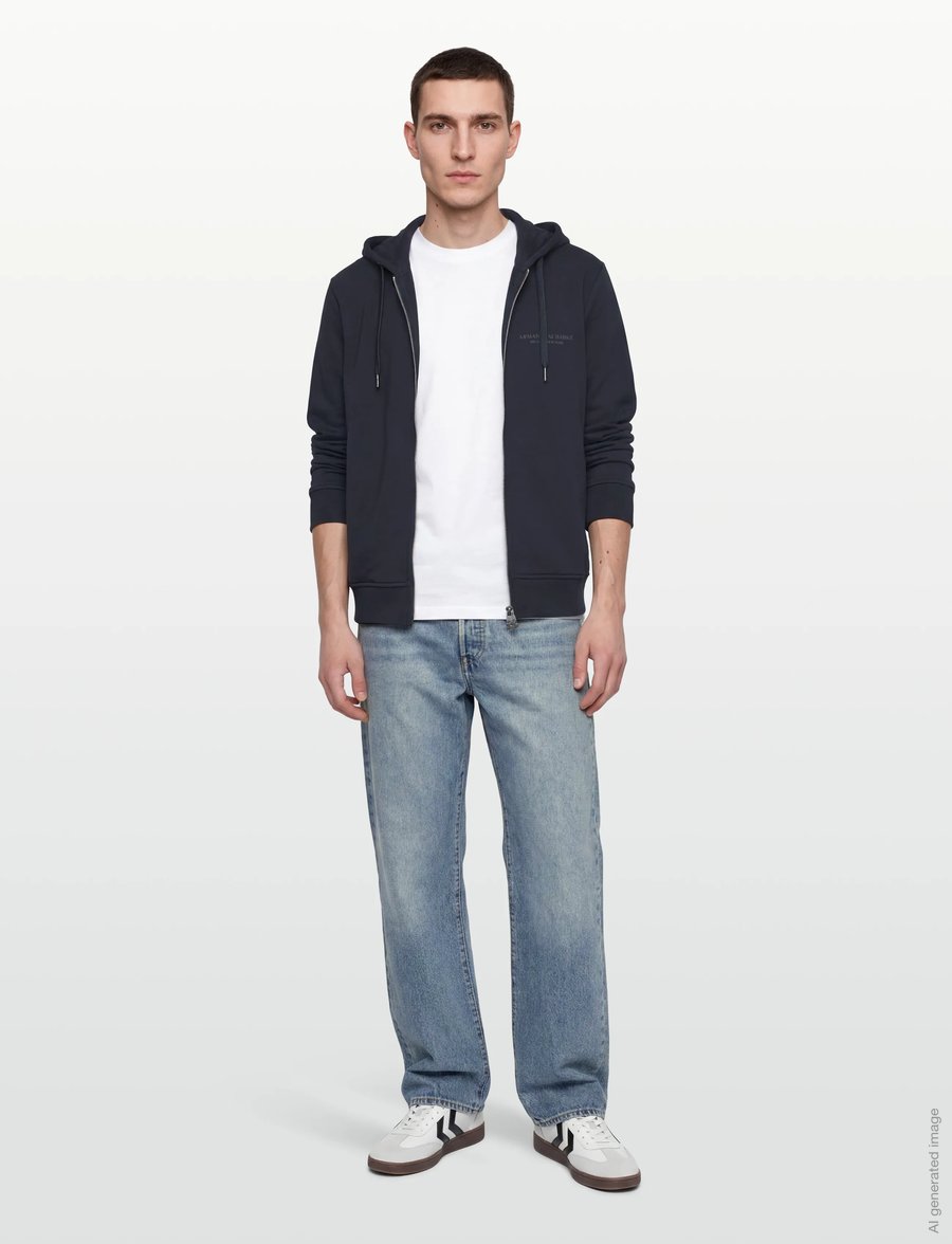 Armani Exchange - SWEATSHIRT - hoodies - deep navy - 0
