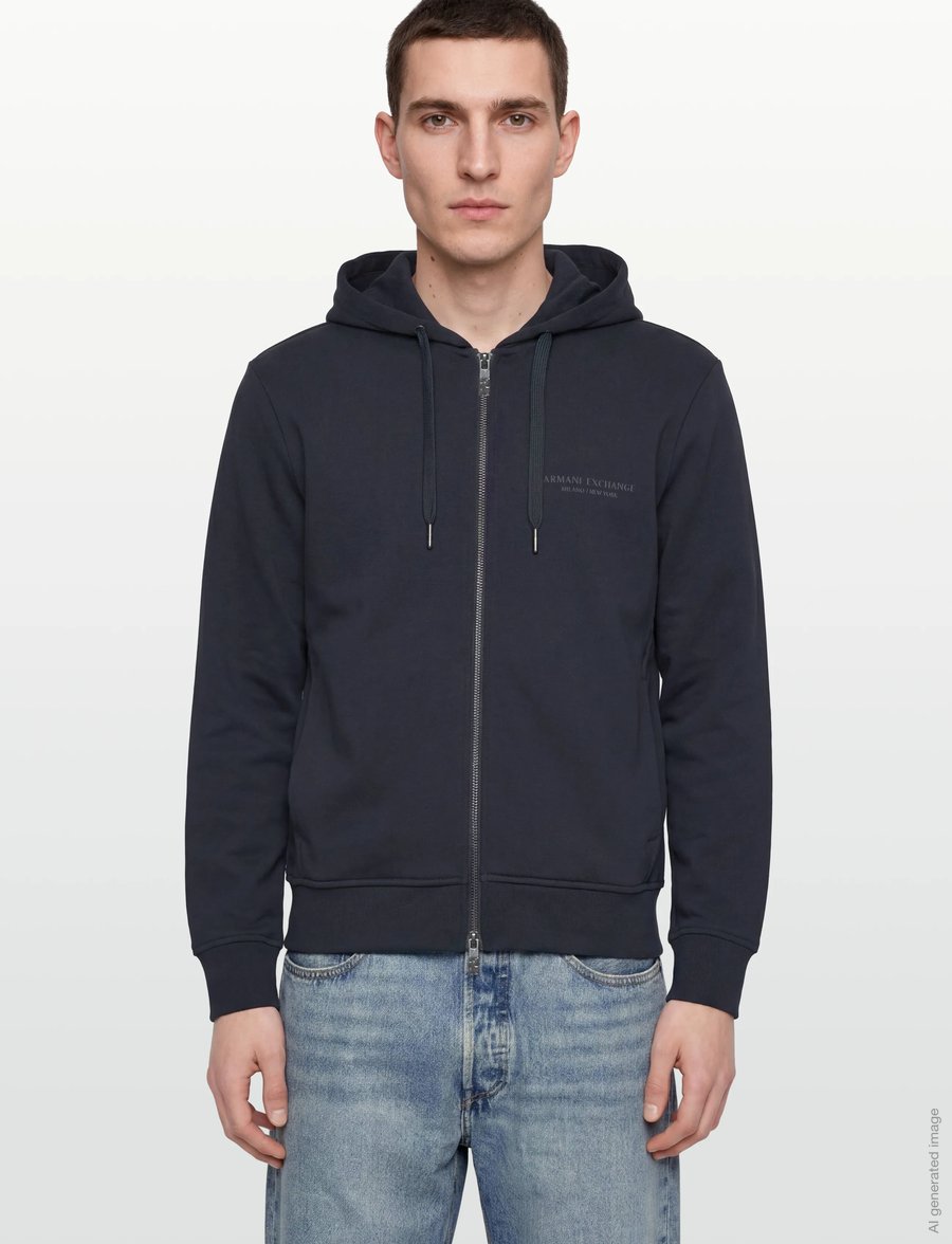 Armani Exchange - SWEATSHIRT - hoodies - deep navy - 3
