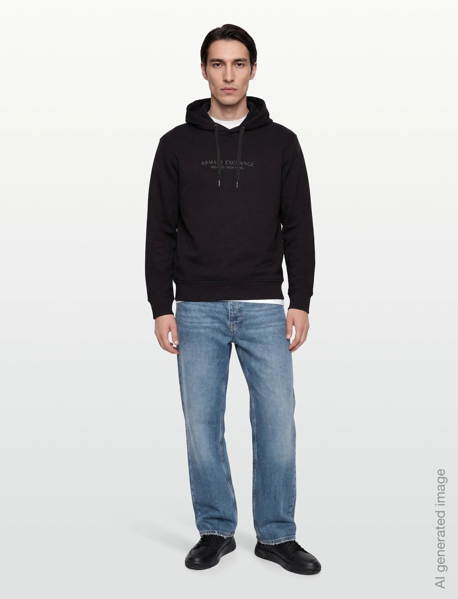 Armani Exchange - SWEATSHIRT - hoodies - black - 0