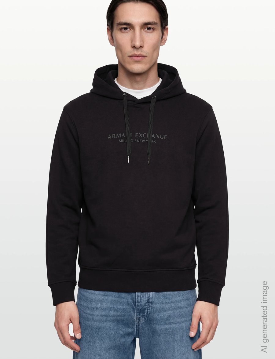 Armani Exchange - SWEATSHIRT - hoodies - black - 3