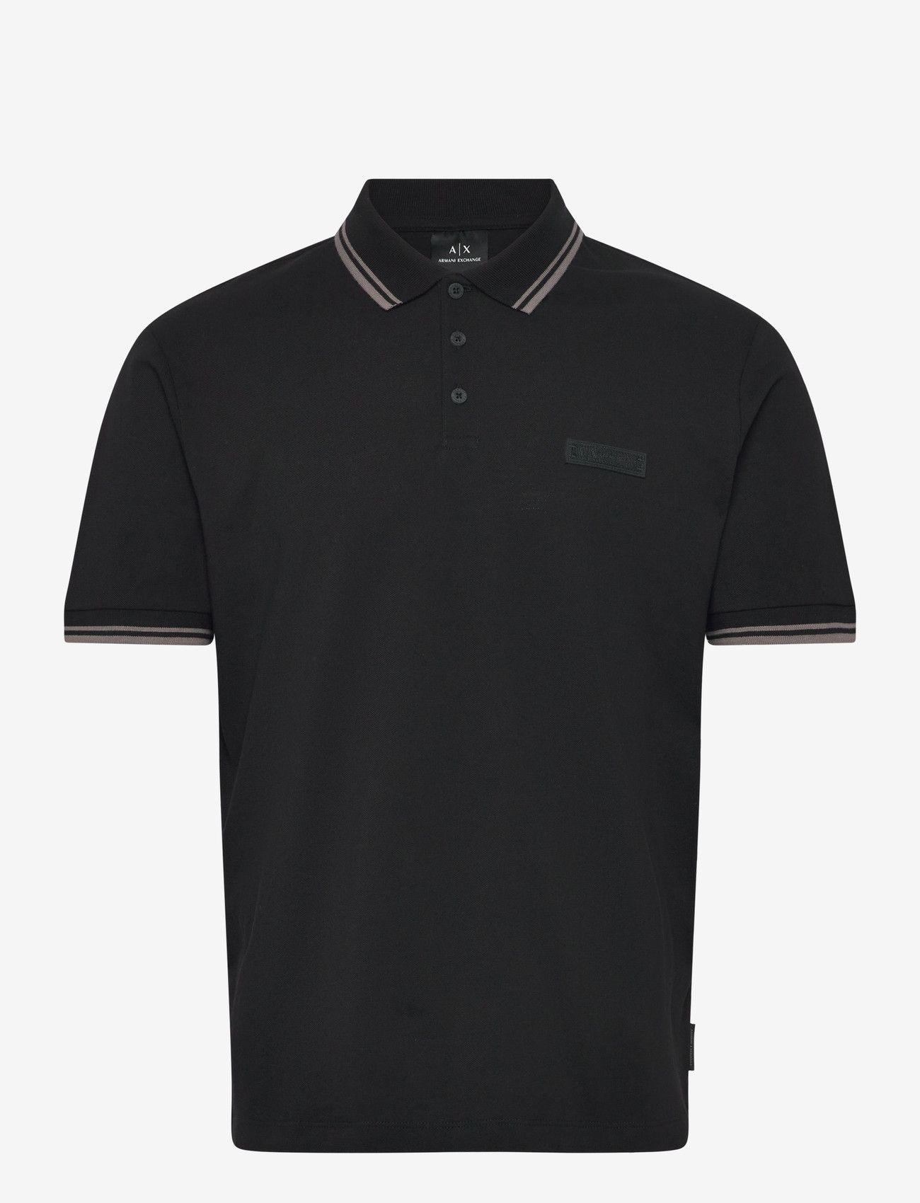 Armani Exchange - POLO SHIRT - kortærmede poloer - black - 1