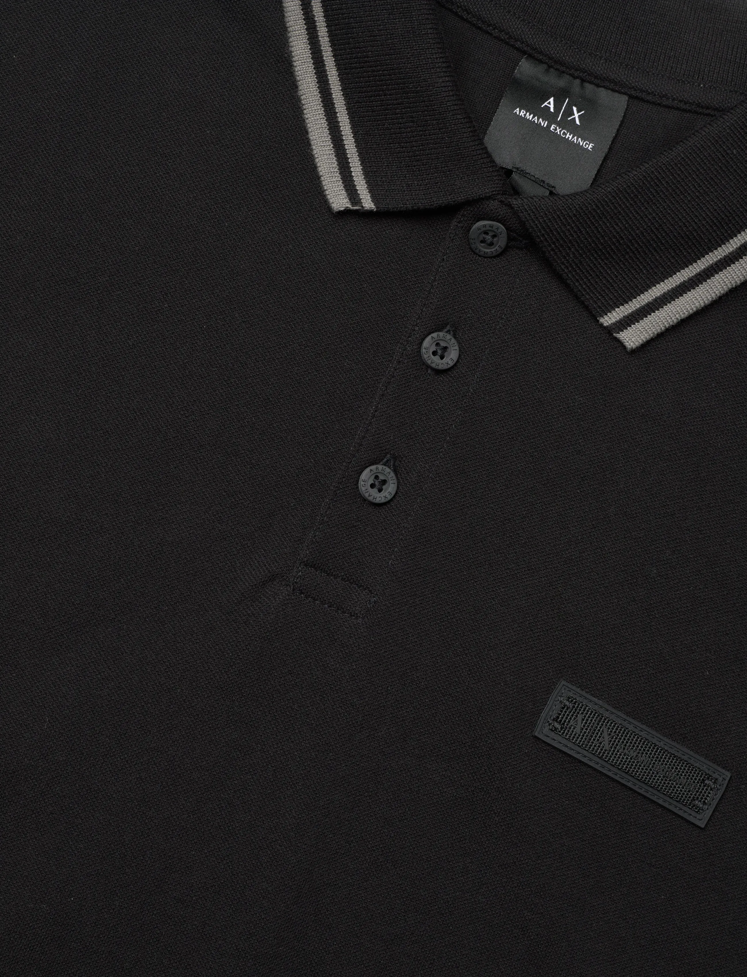 Armani Exchange - POLO SHIRT - short-sleeved polos - black - 5