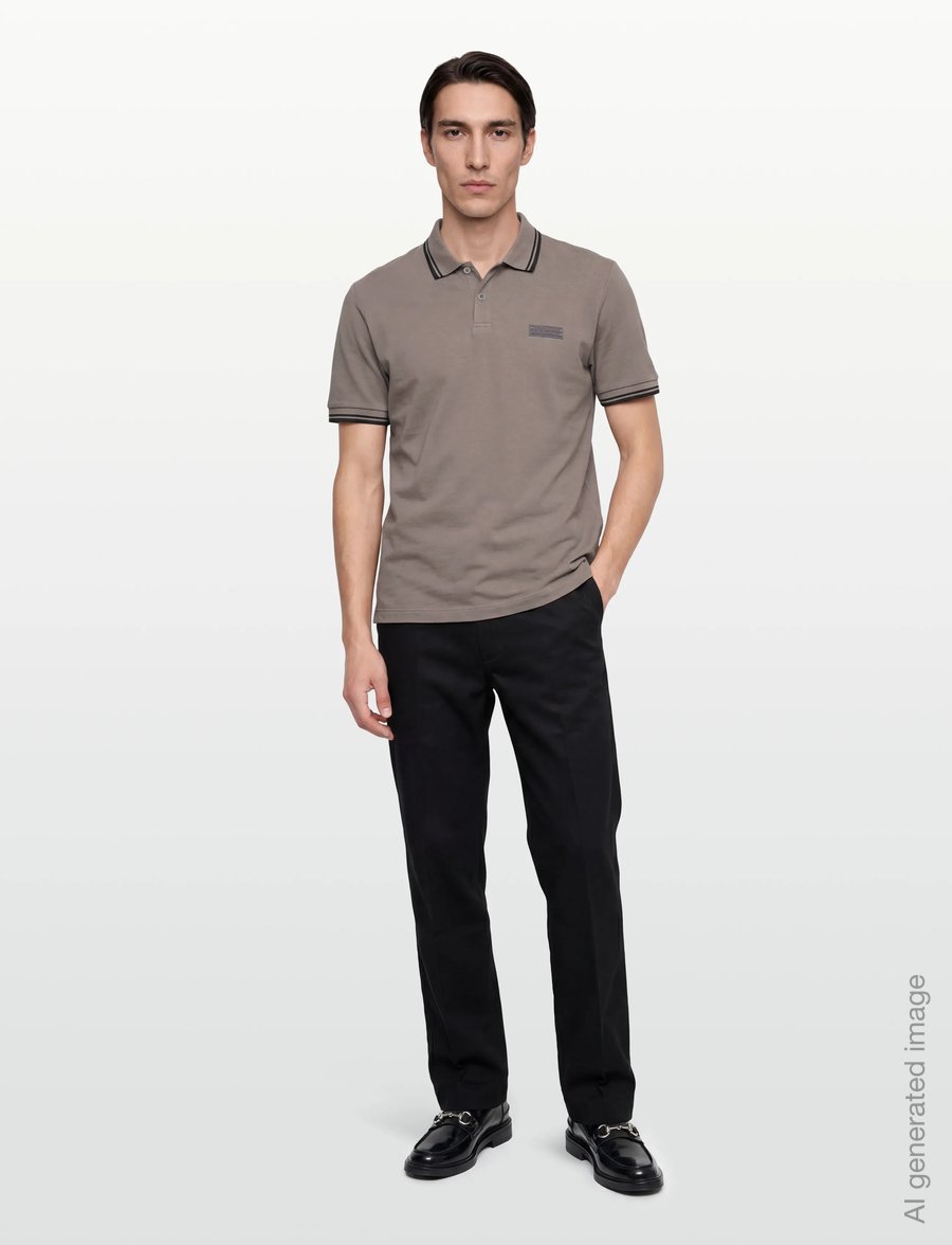 Armani Exchange - POLO SHIRT - kurzärmelig - dark gull gray - 0