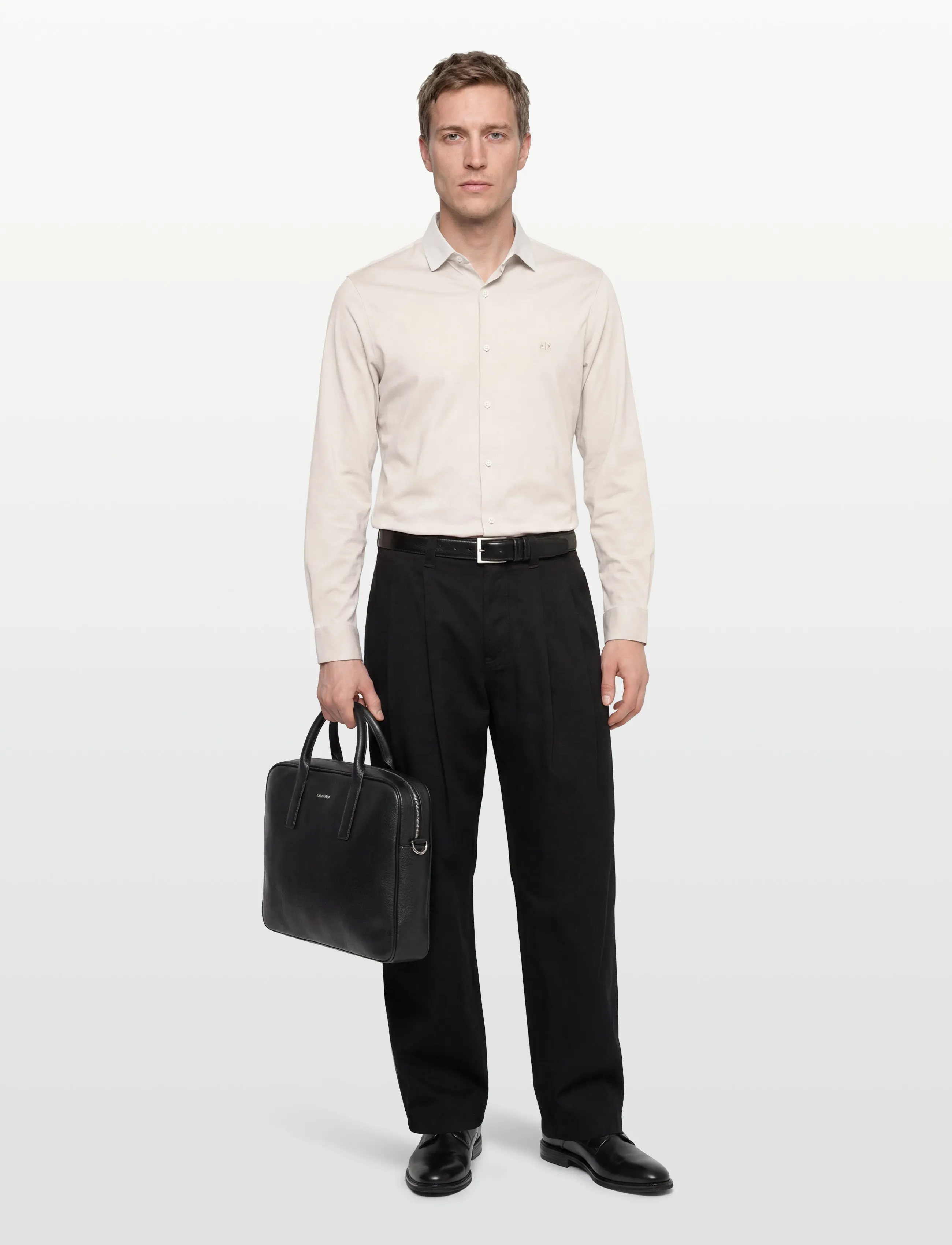 Armani Exchange Shirt, XL, Cream, Skjorter > Afslappet Shirts, Herre