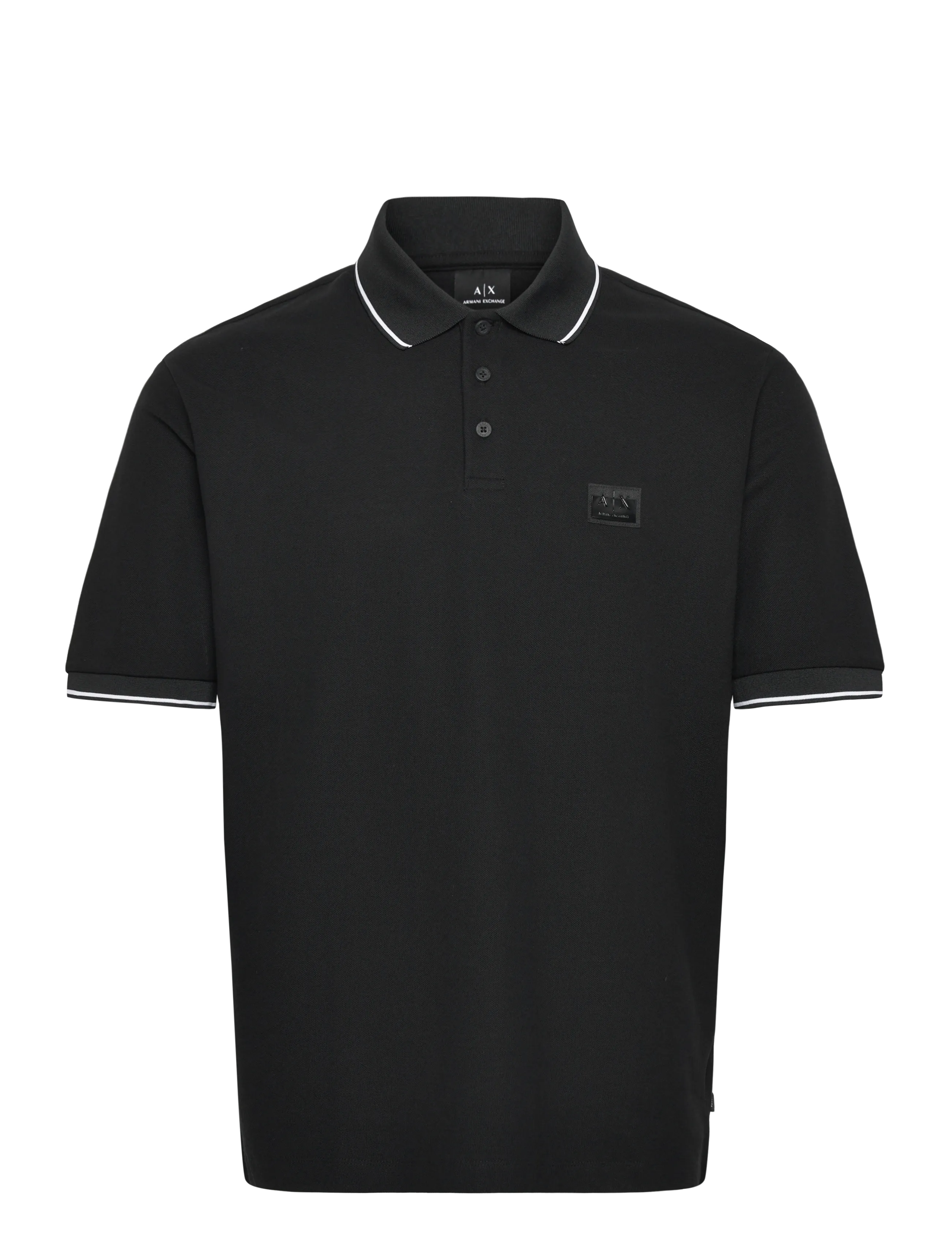 Armani Exchange POLO SHIRT - Poloskjorter - BLACK / black