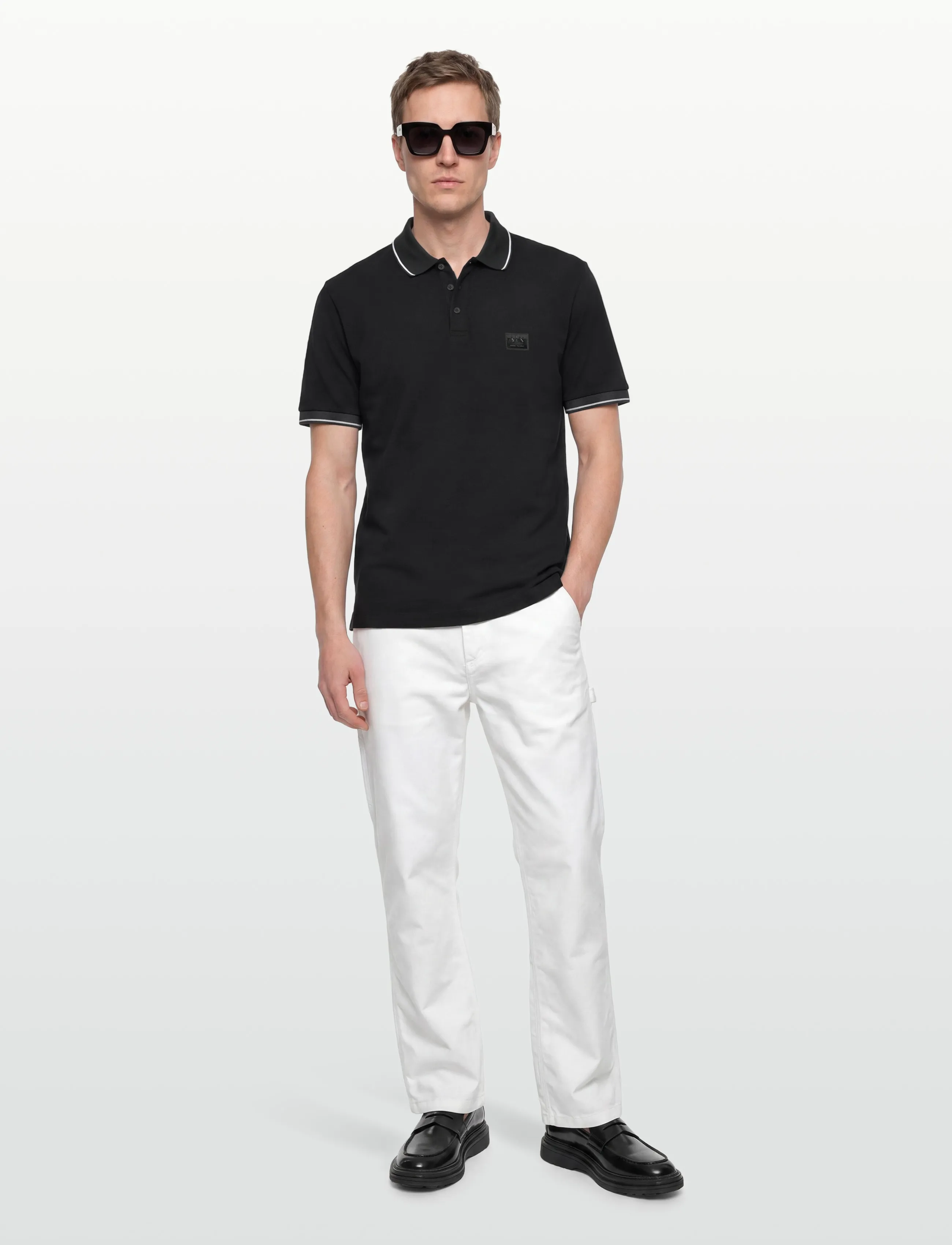 Armani Exchange Polo Shirt, Mænd, Tipped Polo, Sort, Str: S