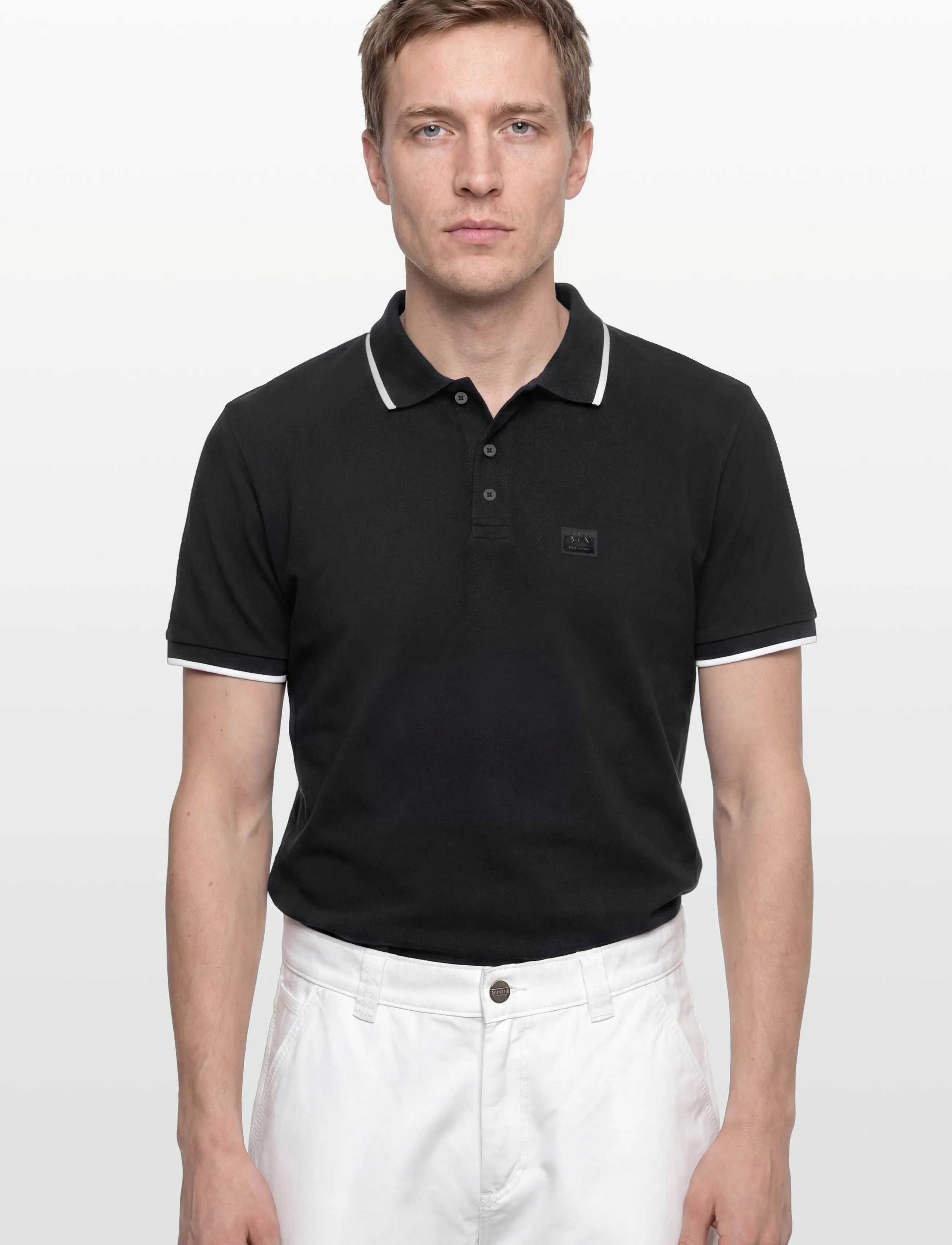 Armani Exchange - POLO SHIRT - short-sleeved polos - black - 3