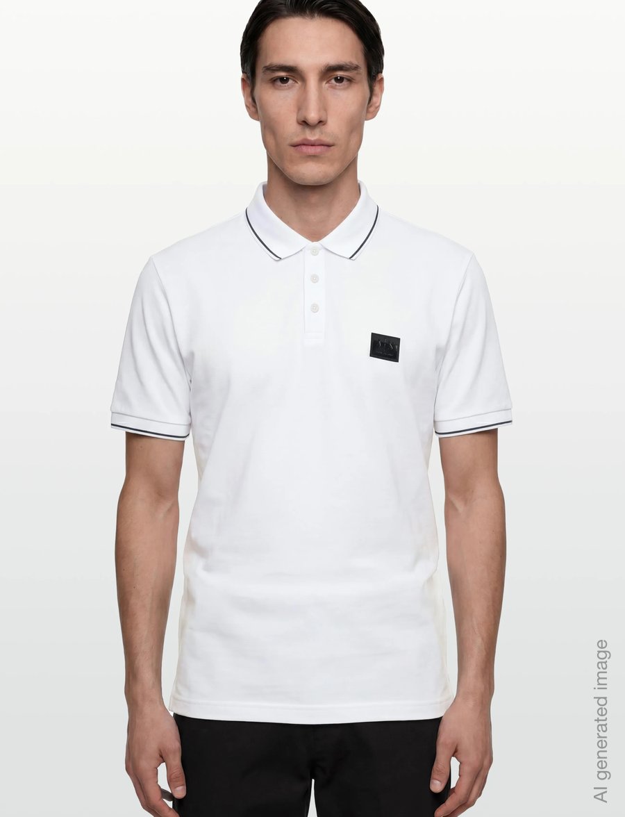 Armani Exchange - POLO SHIRT - kortærmede poloer - white - 3