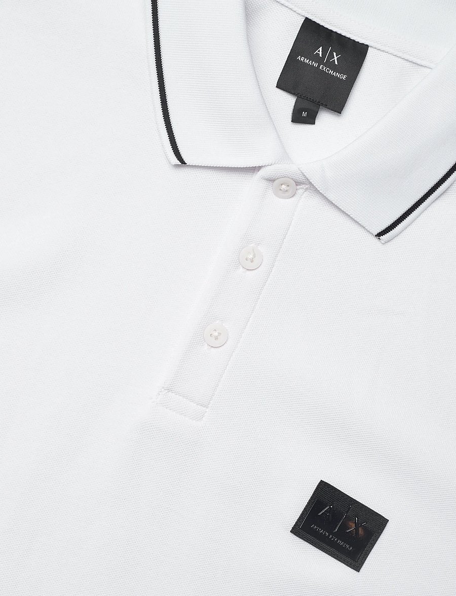 Armani Exchange - POLO SHIRT - kortærmede poloer - white - 5