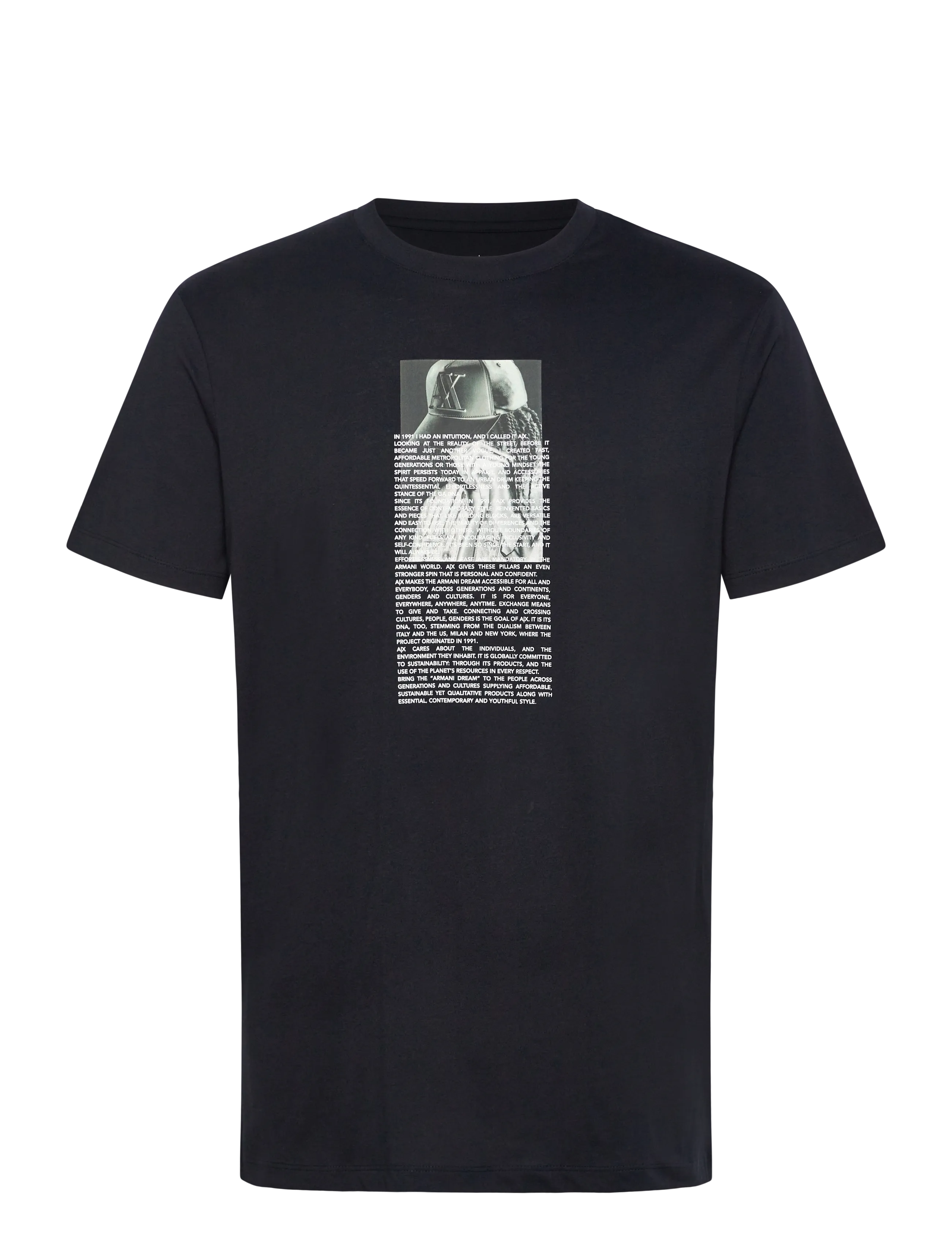 Armani Exchange T-SHIRT - Kleidung - DEEP NAVY / black