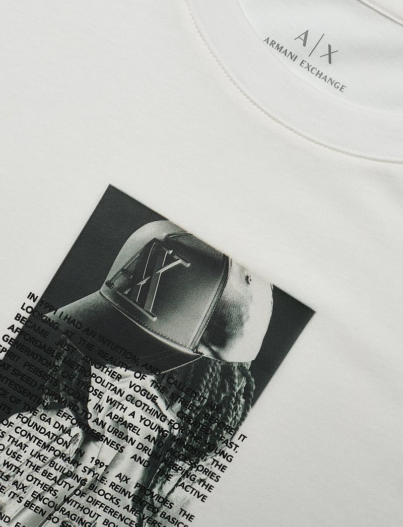 Armani Exchange - T-SHIRT - kortärmade t-shirts - off white - 2