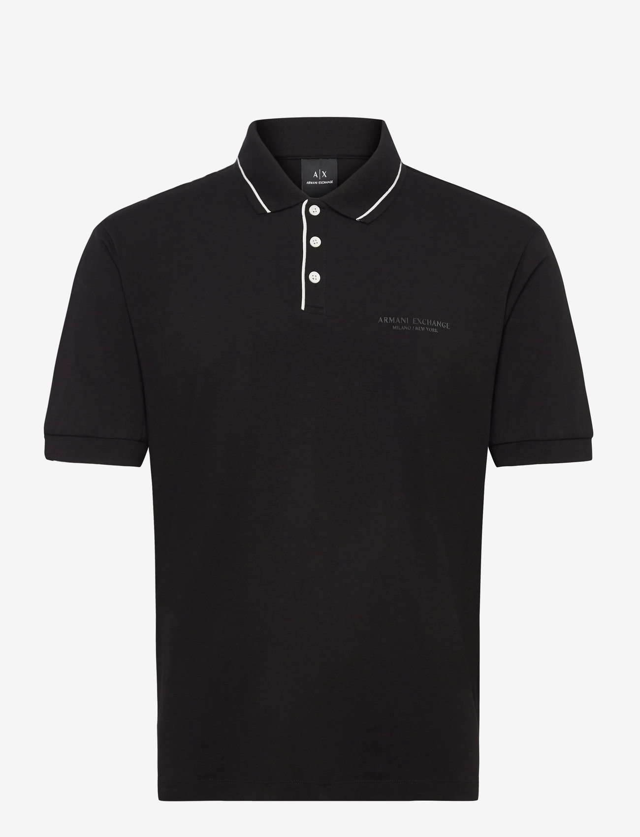Armani Exchange - POLO SHIRT - kortärmade t-shirts - black - 0