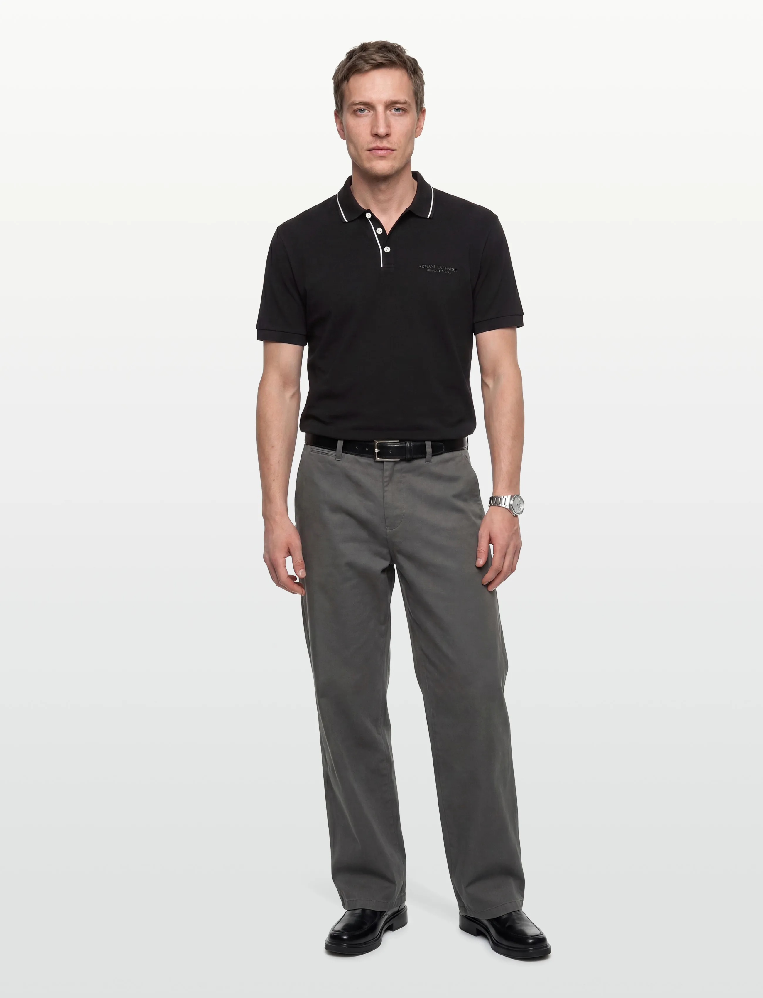 Armani Exchange Polo Shirt, XS, Black, T-Shirts > Kortærmede, Herre