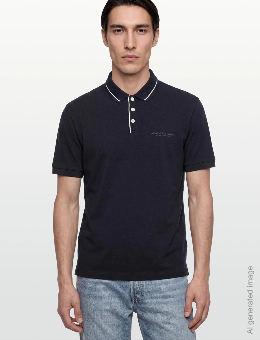 Armani Exchange - POLO SHIRT - kortærmede poloer - deep navy - 3