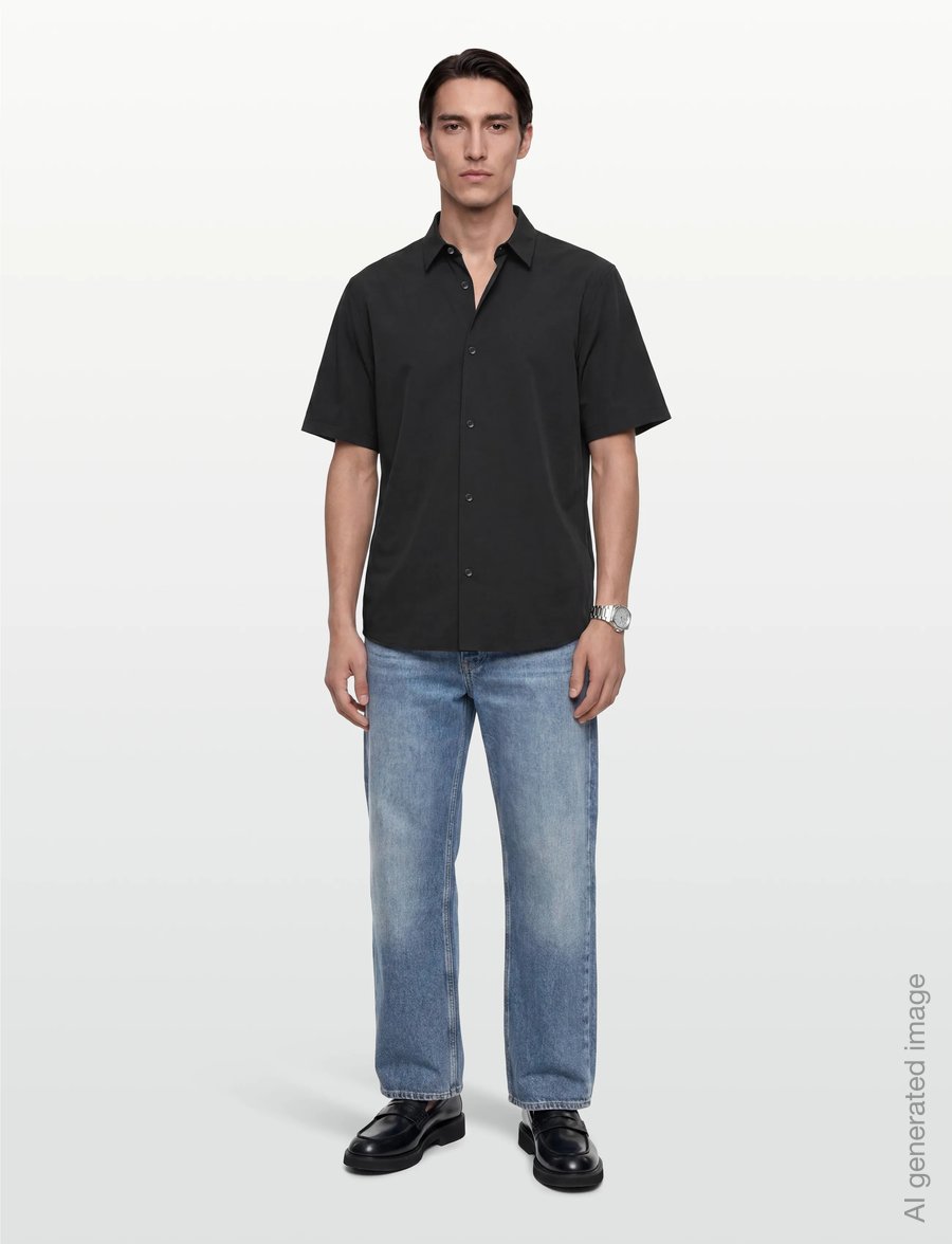 Armani Exchange - SHIRT - lühikeste varrukatega särgid - black - 0