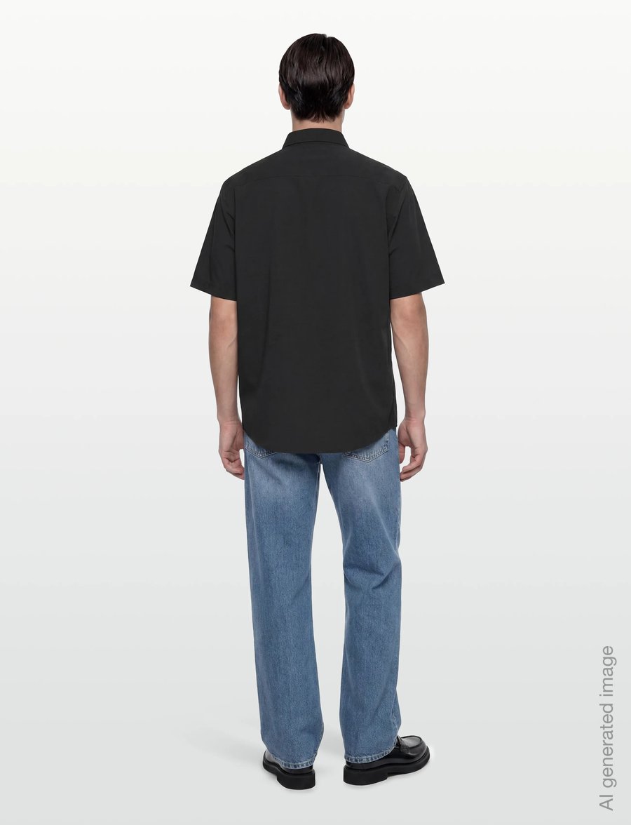 Armani Exchange - SHIRT - lühikeste varrukatega särgid - black - 4