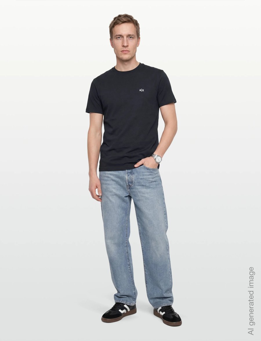 Armani Exchange - T-SHIRT - kurzärmelige t-shirts - deep navy - 0