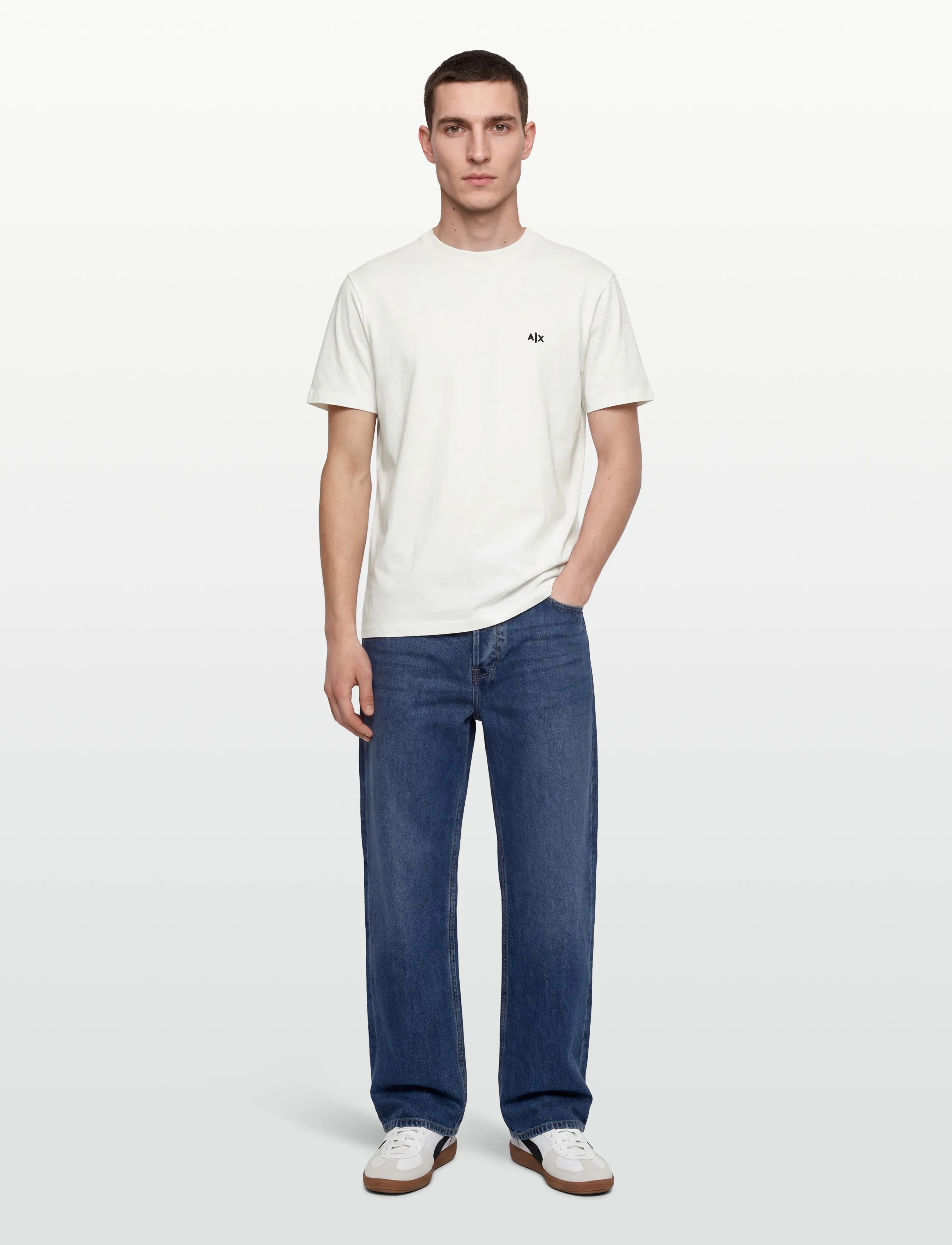 Armani Exchange T-Shirt, S, Cream, T-Shirts > Kortærmede, Herre
