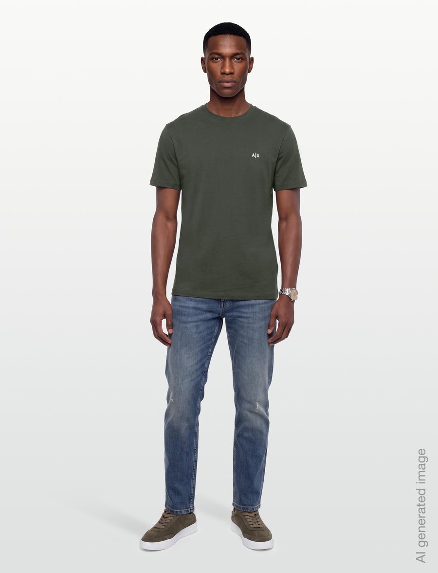 Armani Exchange - T-SHIRT - short-sleeved t-shirts - peat - 0