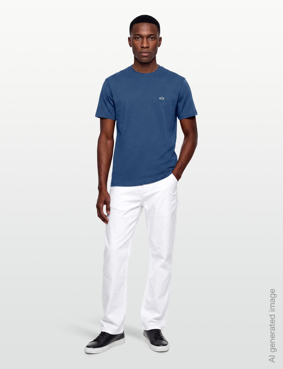 Armani Exchange - T-SHIRT - lühikeste varrukatega t-särgid - vintage indigo - 0