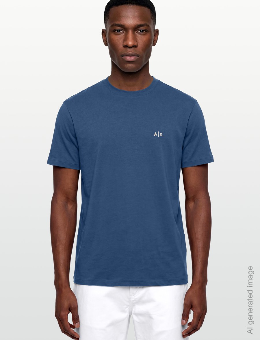 Armani Exchange - T-SHIRT - lühikeste varrukatega t-särgid - vintage indigo - 3
