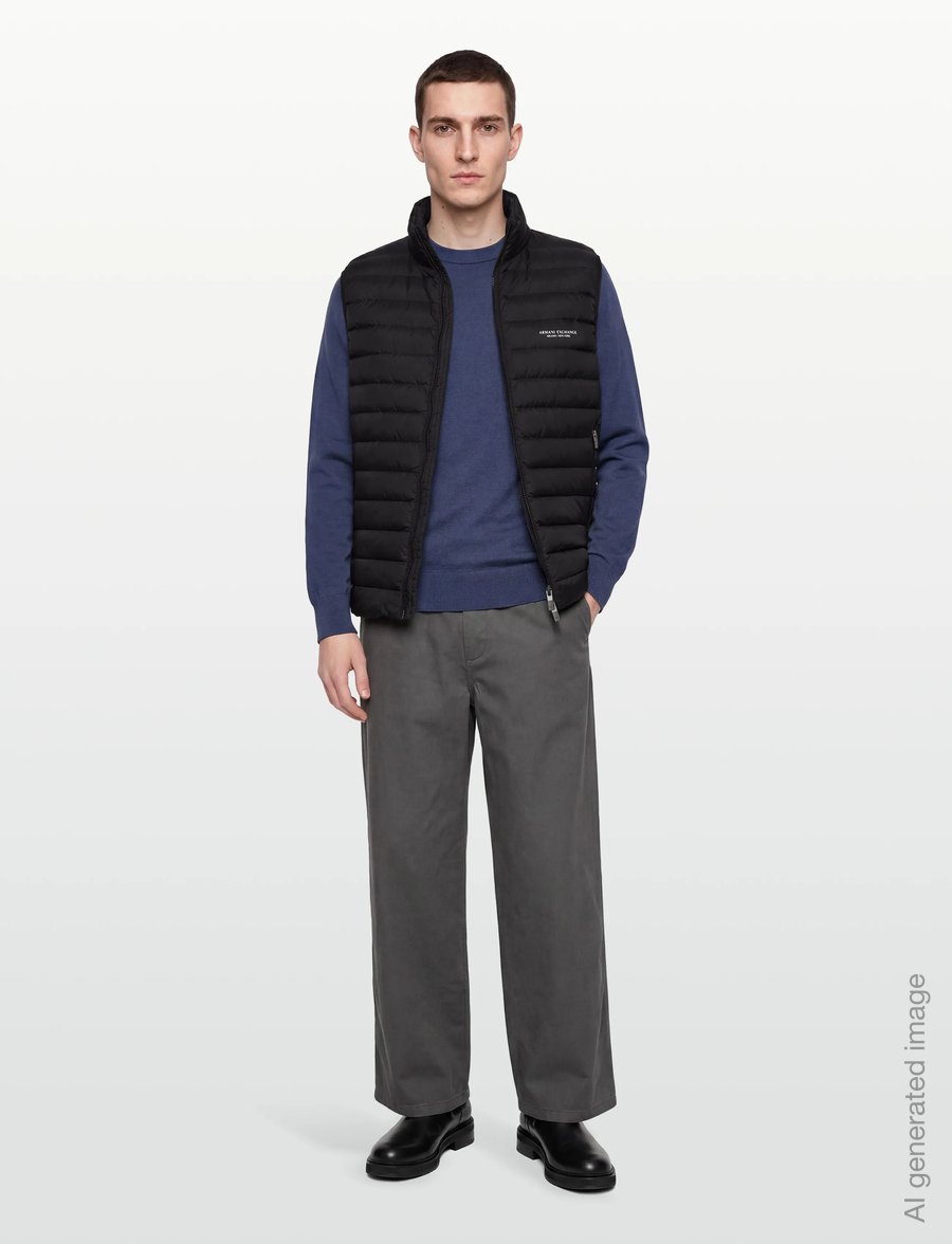 Armani Exchange - DOWN WAISTCOAT - westen - black - 0