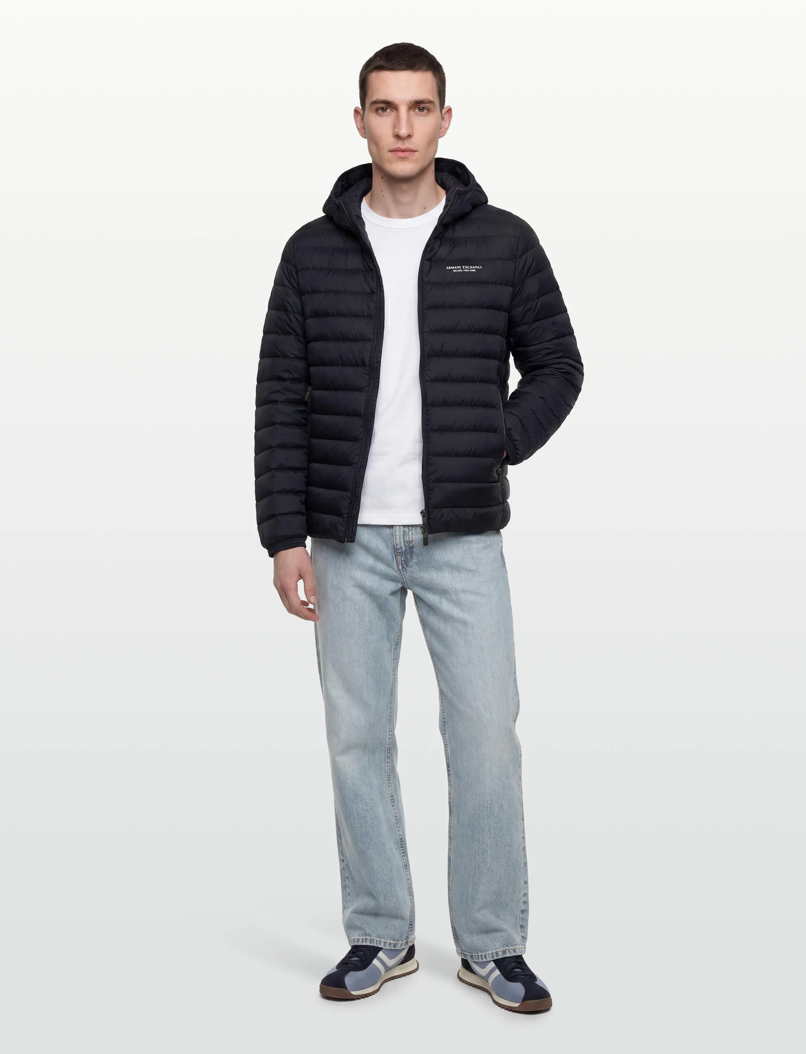 Armani Exchange Down Jacket, S, Jackets, Schwarz - Padded Männerswear