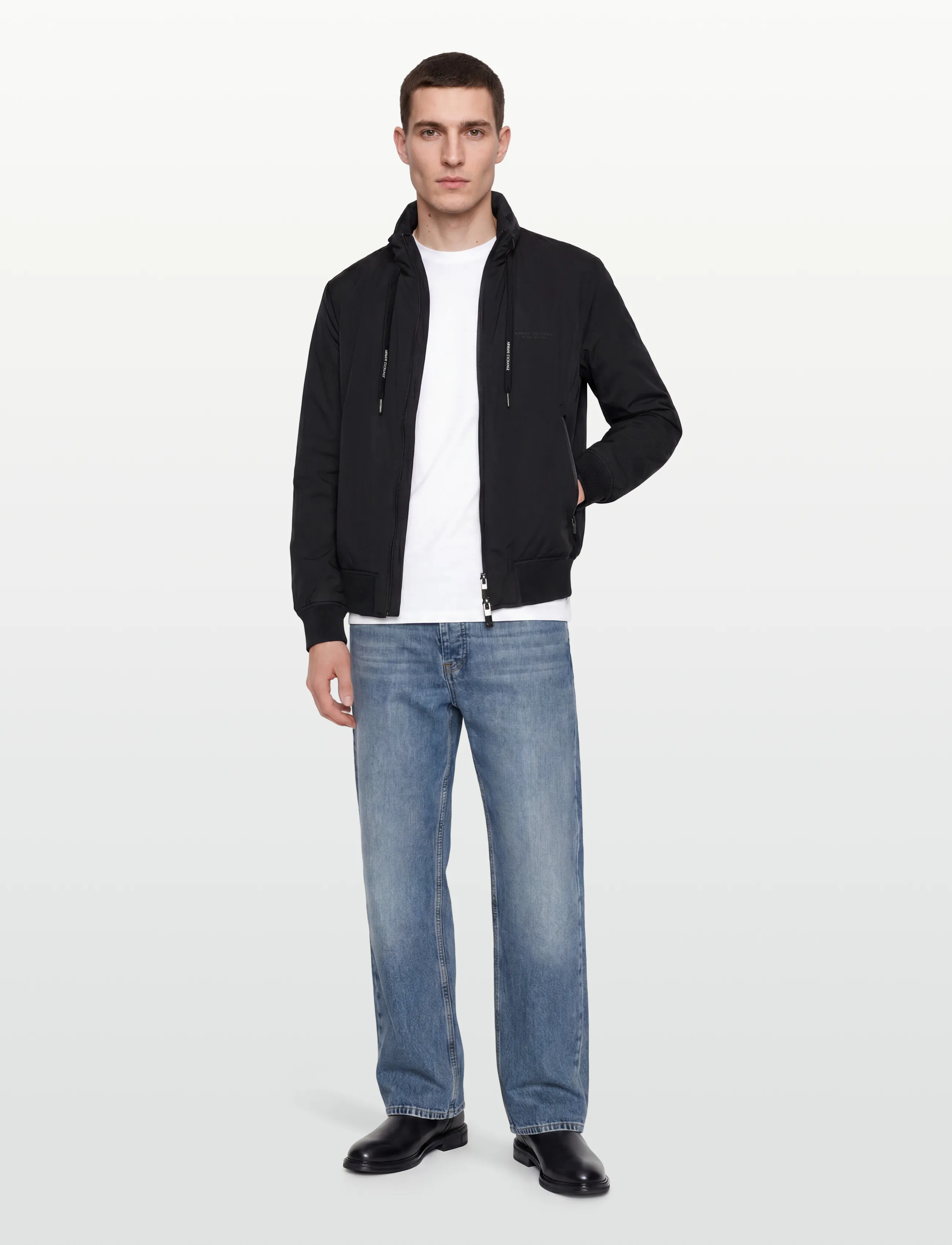 Armani Exchange Blouson Jacket, XL, Jackets, Marineblau - Bomber Männerswear
