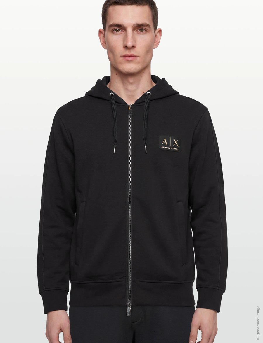 Armani Exchange - SWEATSHIRT - kapuzenpullover - black - 3
