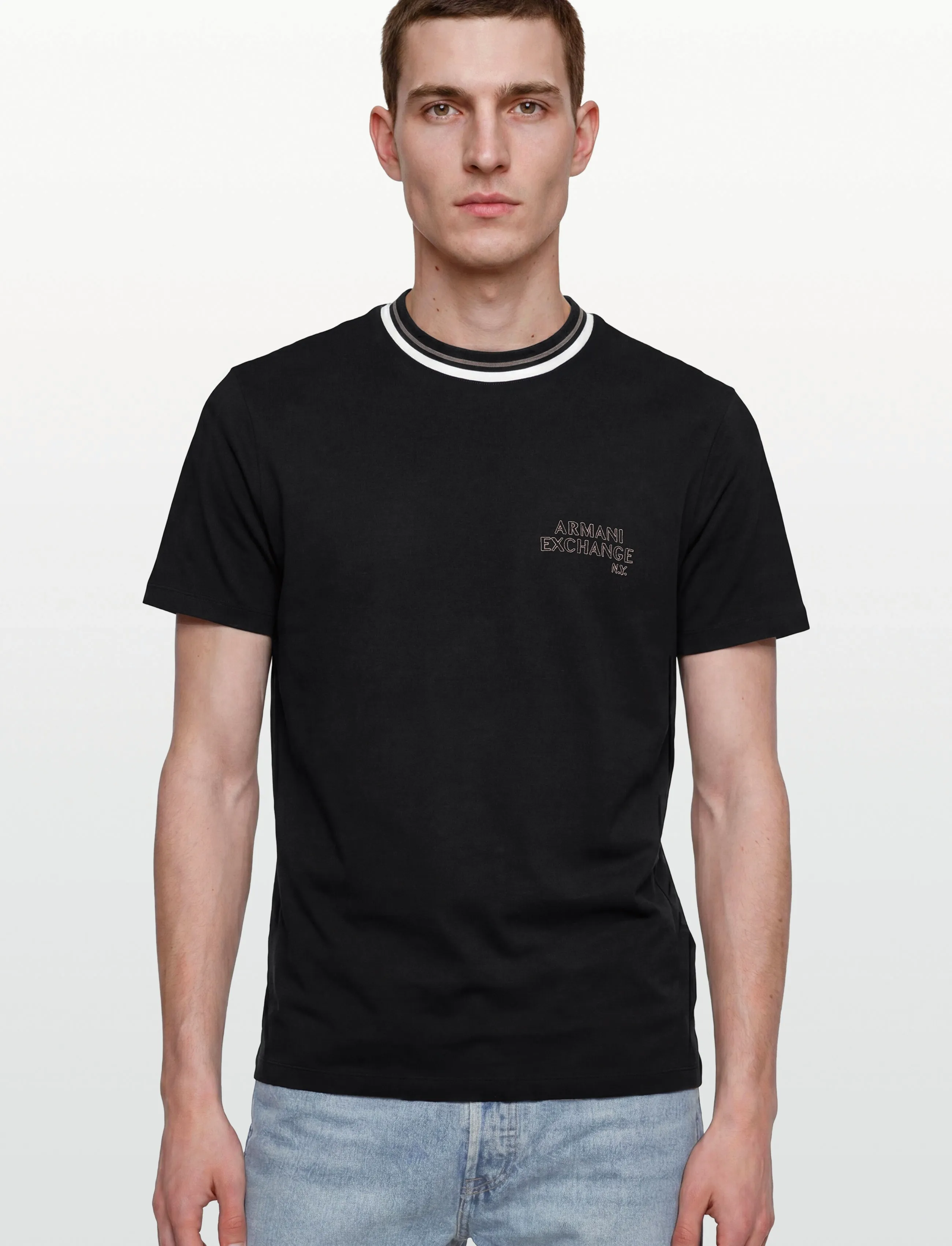 Armani Exchange - T-SHIRT - kortärmade t-shirts - black - 3