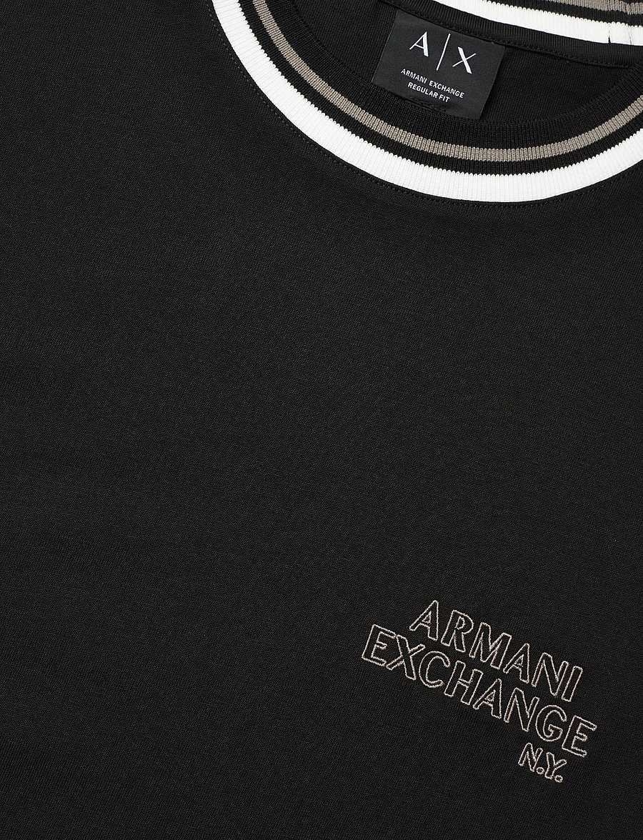 Armani Exchange - T-SHIRT - kurzärmelige t-shirts - black - 5